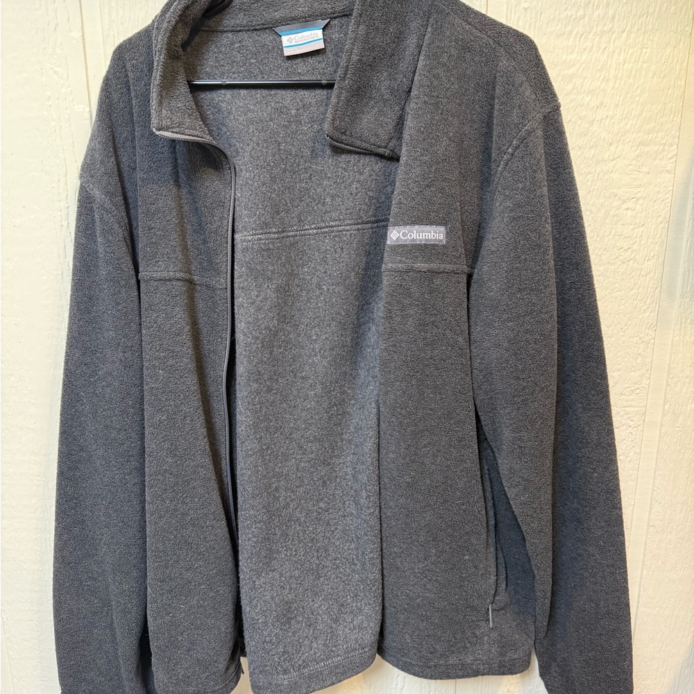 Columbia Charcoal Full-Zip Fleece Jacket